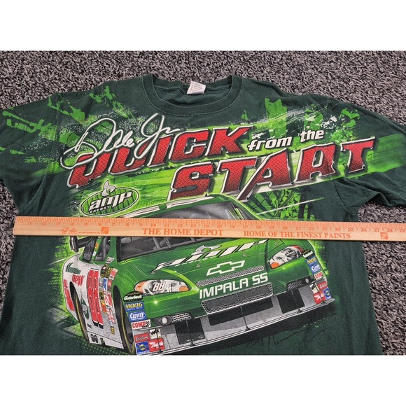Dale Earnhardt Jr Lot of 2 Mountain Dew Amp All Over Print 2XL T Shirt - Picture 4 of 12